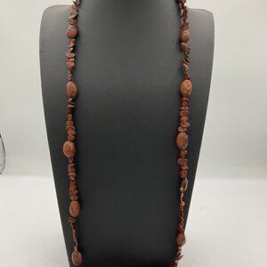 Handcrafted 16" Drop Seed and Bean Pod Necklace